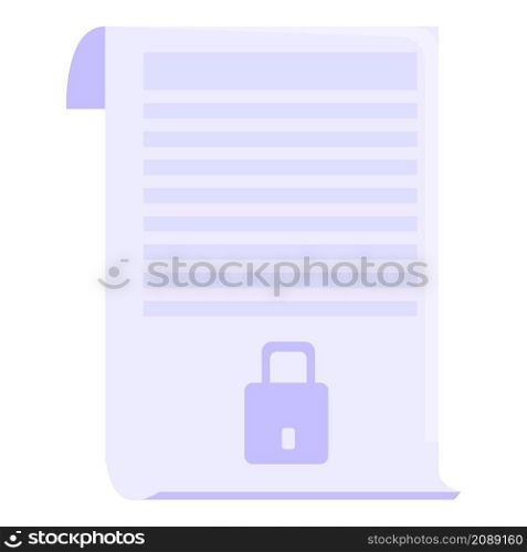 Data paper icon cartoon vector. Safe protect. Internet website. Data paper icon cartoon vector. Safe protect