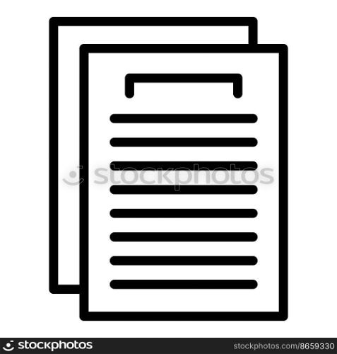 Data paper icon outline vector. Study case. Success learn. Data paper icon outline vector. Study case