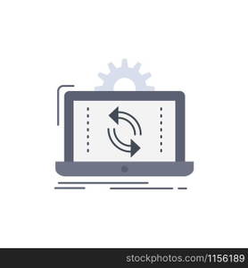 data, processing, Analysis, reporting, sync Flat Color Icon Vector