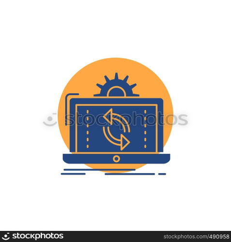 data, processing, Analysis, reporting, sync Glyph Icon.. Vector EPS10 Abstract Template background