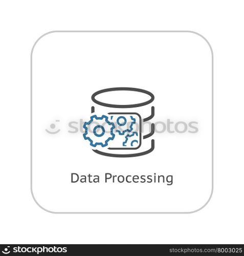 Data Processing Icon. Flat Design.. Data Processing Icon. Flat Design. Business Concept. Isolated Illustration.