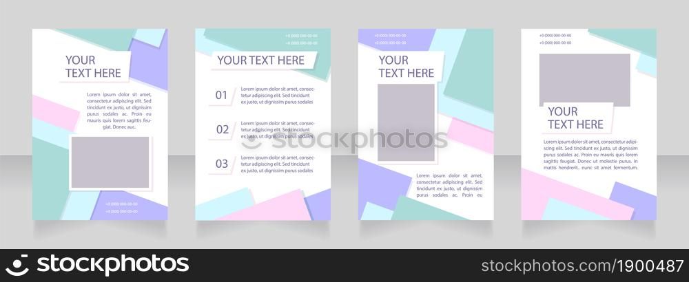 Data processing services blank brochure layout design. Data manipulation. Vertical poster template set with empty copy space for text. Premade corporate reports collection. Editable flyer paper pages. Data processing services blank brochure layout design