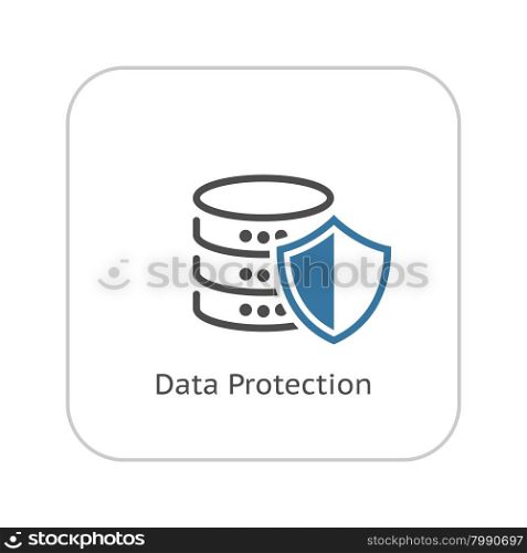 Data Protection Icon. Flat Design. Business Concept. Isolated Illustration.. Data Protection Icon. Flat Design.