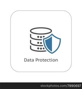 Data Protection Icon. Flat Design. Business Concept. Isolated Illustration.. Data Protection Icon. Flat Design.