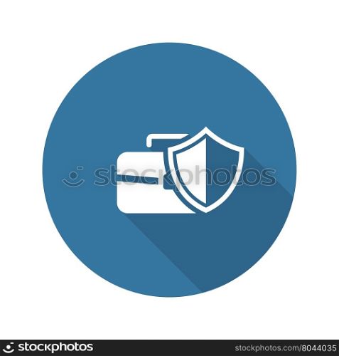 Data Protection Icon. Flat Design.. Data Protection Icon. Flat Design. Isolated Illustration. App Symbol or UI element. Safety concept with a briefcase and a shield.