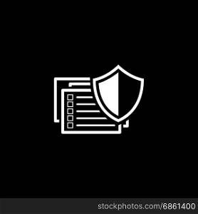 Data Protection Icon. Flat Design.. Data Protection Icon. Flat Design. Security Concept. Isolated Illustration.