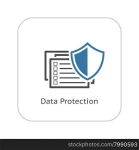 Data Protection Icon. Flat Design. Security Concept. Isolated Illustration.. Data Protection Icon. Flat Design.