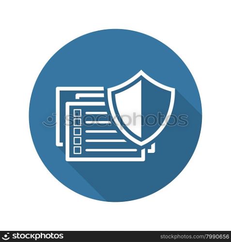 Data Protection Icon. Flat Design. Security Concept. Isolated Illustration.. Data Protection Icon. Flat Design.