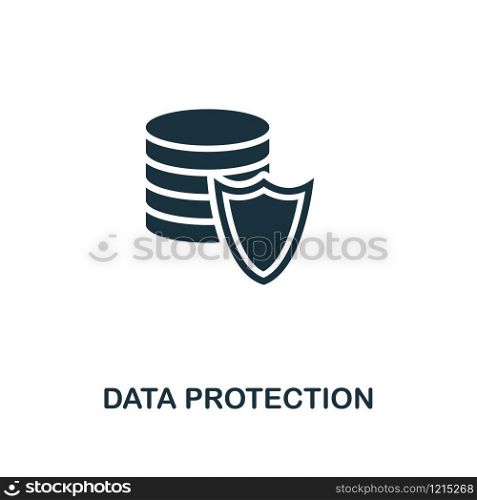 Data Protection icon. Premium style design from security collection. UX and UI. Pixel perfect data protection icon for web design, apps, software, printing usage.. Data Protection icon. Premium style design from security icon collection. UI and UX. Pixel perfect Data Protection icon for web design, apps, software, print usage.