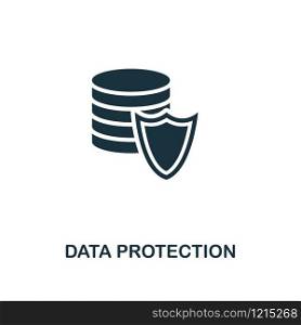 Data Protection icon. Premium style design from security collection. UX and UI. Pixel perfect data protection icon for web design, apps, software, printing usage.. Data Protection icon. Premium style design from security icon collection. UI and UX. Pixel perfect Data Protection icon for web design, apps, software, print usage.