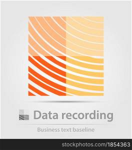 Data recording business icon for creative design work. Data recording business icon