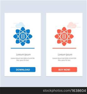 Data, Science, Data Science, Dollar  Blue and Red Download and Buy Now web Widget Card Template