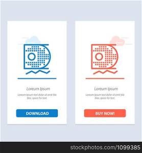 Data, Science, Data Science, Mining Blue and Red Download and Buy Now web Widget Card Template