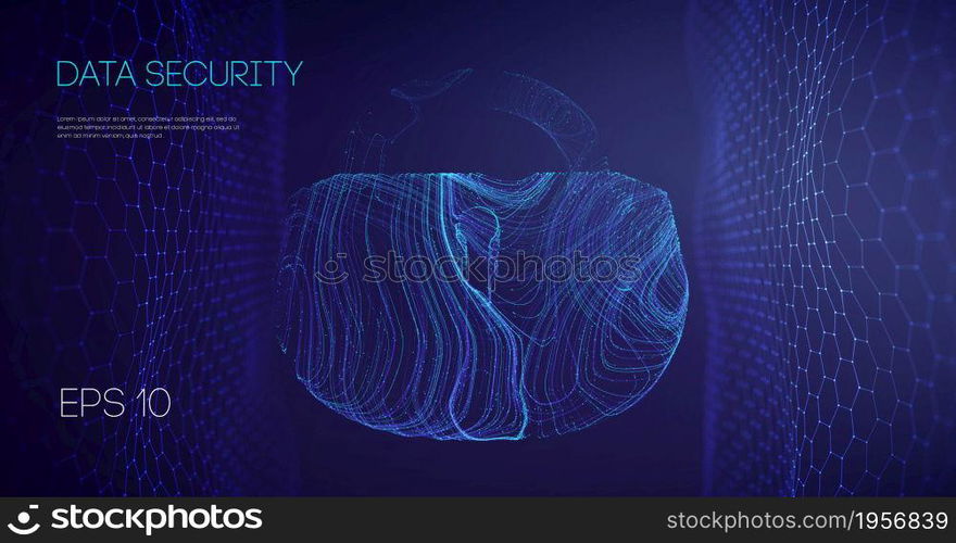 Data Security Binary Lock. Encryption code computer firewall concept. Alarm locks server data.. Data Security Binary Lock. Alarm locks server data. Asian it support vector illustration. Encryption code computer firewall concept.
