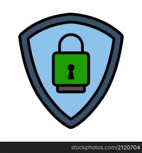 Data Security Icon. Bold outline design with editable stroke width. Vector Illustration.