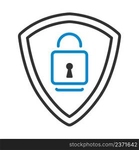 Data Security Icon. Editable Bold Outline With Color Fill Design. Vector Illustration.