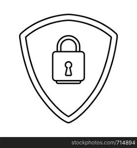 Data Security Icon. Outline Simple Design. Vector Illustration.