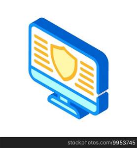 data security operating system isometric icon vector. data security operating system sign. isolated symbol illustration. data security operating system isometric icon vector illustration