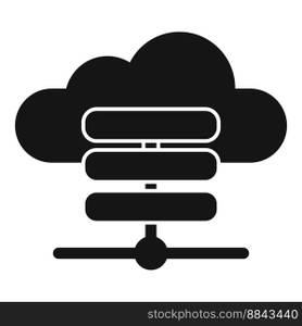 Data server cloud icon simple vector. File storage. Web document. Data server cloud icon simple vector. File storage