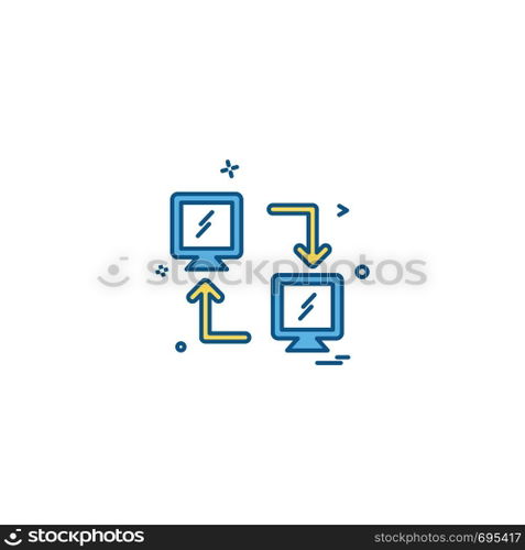 Data sharing icon design vector 