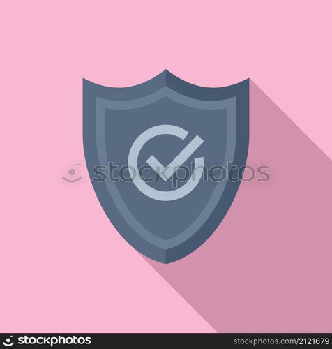 Data shield icon flat vector. Cyber protect. Internet stroke. Data shield icon flat vector. Cyber protect