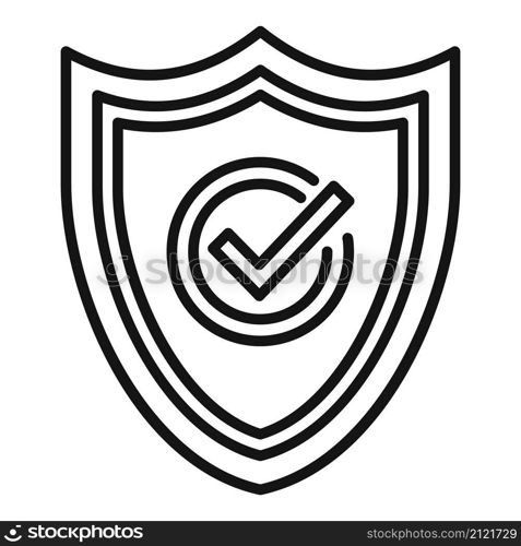 Data shield icon outline vector. Cyber protect. Internet stroke. Data shield icon outline vector. Cyber protect