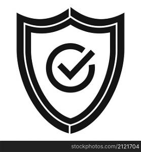 Data shield icon simple vector. Cyber protect. Internet stroke. Data shield icon simple vector. Cyber protect