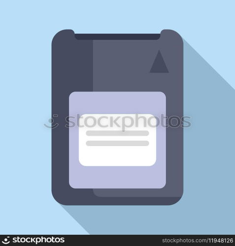 Data solid center icon flat vector. Disk device. Size byte cloud state. Data solid center icon flat vector. Disk device
