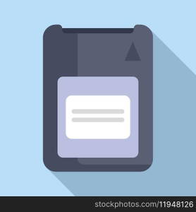 Data solid center icon flat vector. Disk device. Size byte cloud state. Data solid center icon flat vector. Disk device