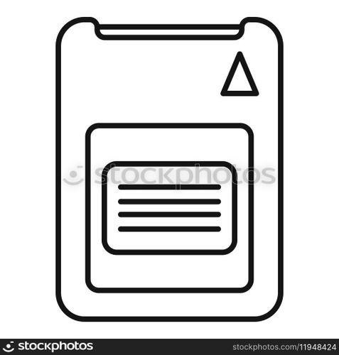 Data solid center icon outline vector. Disk device. Size byte cloud state. Data solid center icon outline vector. Disk device