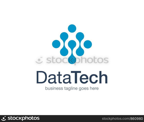 Data Technology Logo Icon Vector