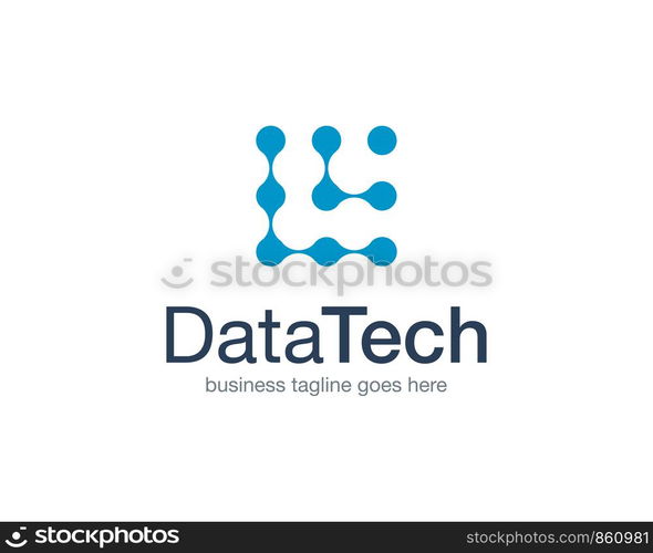Data Technology Logo Icon Vector