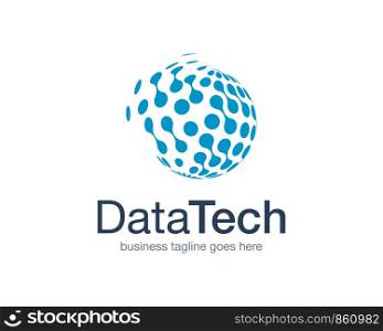 Data Technology Logo Icon Vector