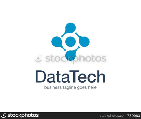 Data Technology Logo Icon Vector