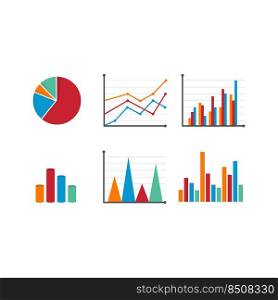 Data tools finance diagram and graphic. Chart and graphic, business diagram data finance, graph report,                    information data statistic, infographic analysis tools vector illustration