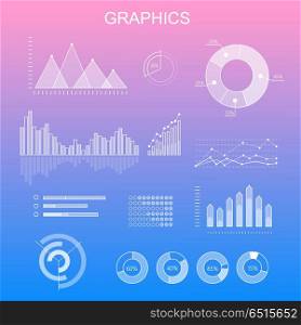 Data Tools Finance Diagram and Graphic. Data tools finance diagram and graphic. Chart and graphic vector, business diagram data finance, graph report, information data statistic, infographic analysis tools. Infographic elements