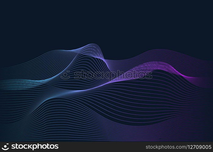 Data visualization dynamic wave pattern vector
