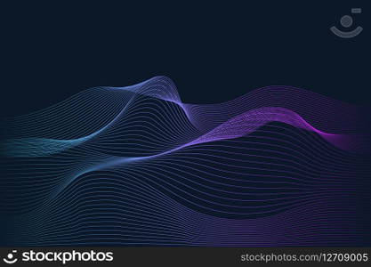 Data visualization dynamic wave pattern vector