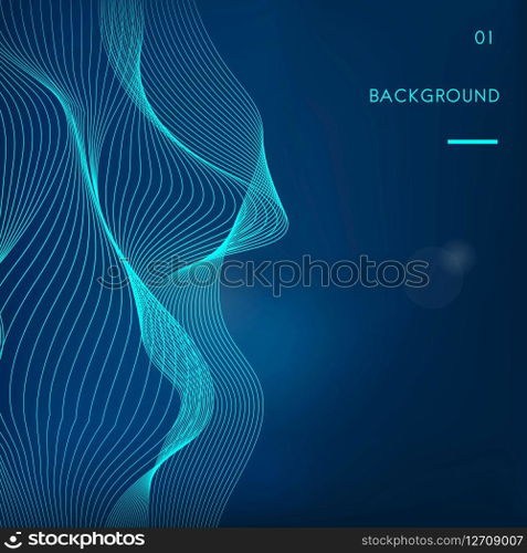 Data visualization dynamic wave pattern vector