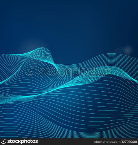 Data visualization dynamic wave pattern vector