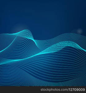 Data visualization dynamic wave pattern vector