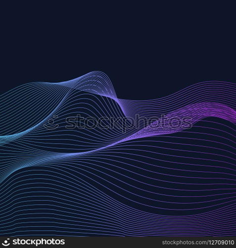 Data visualization dynamic wave pattern vector