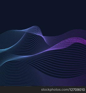 Data visualization dynamic wave pattern vector