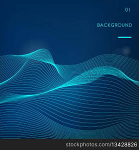 Data visualization dynamic wave pattern vector