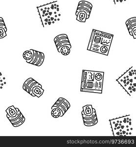 database administrator server vector seamless pattern thin line illustration. database administrator server seamless pattern vector
