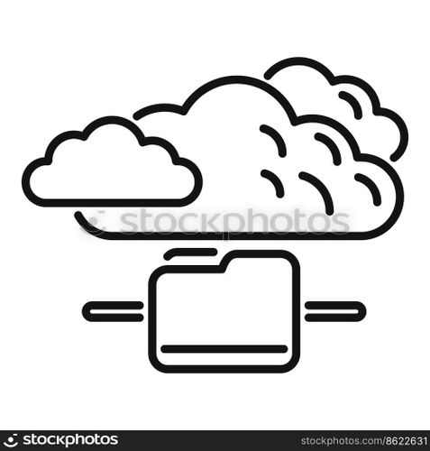 Database cloud icon outline vector. Platform system. Client access. Database cloud icon outline vector. Platform system