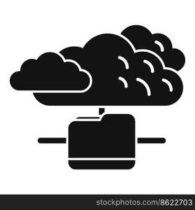 Database cloud icon simple vector. Platform system. Client access. Database cloud icon simple vector. Platform system