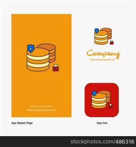 Database Company Logo App Icon and Splash Page Design. Creative Business App Design Elements
