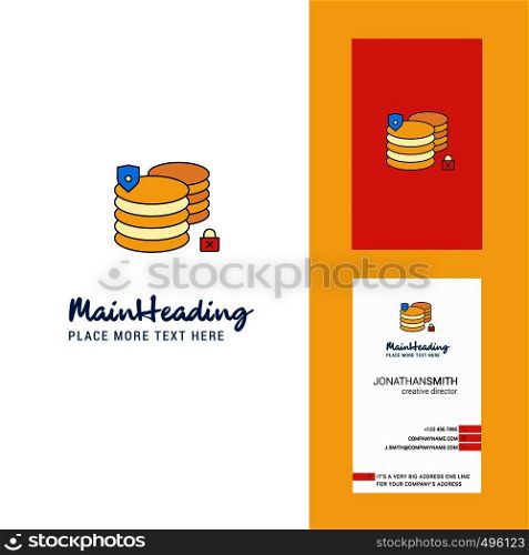 Database Creative Logo and business card. vertical Design Vector