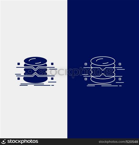 database, data, architecture, infographics, monitoring Line and Glyph web Button in Blue color Vertical Banner for UI and UX, website or mobile application. Vector EPS10 Abstract Template background